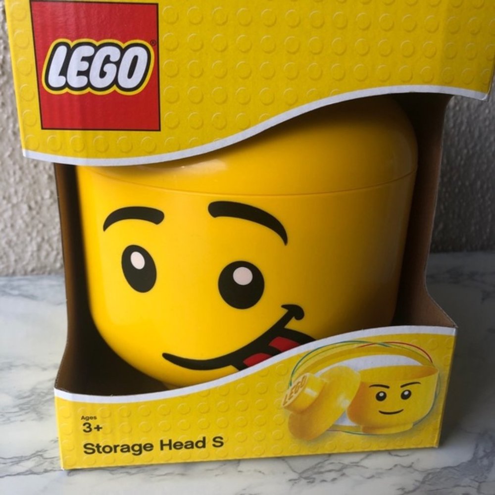 LEGO Storage Head small silly great room decor organization fun new NIB